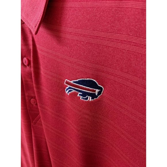 Cutter & Buck Other - Buffalo Bills Cutter & Buck Interbay Red Melange Stripe Polo Golf Shirt Size 4XT